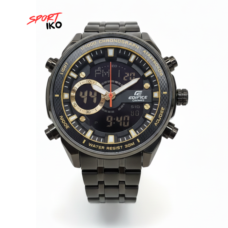 Montre Chronographe Casio Edifice Homme – Boîtier Bicolore Acier & Or