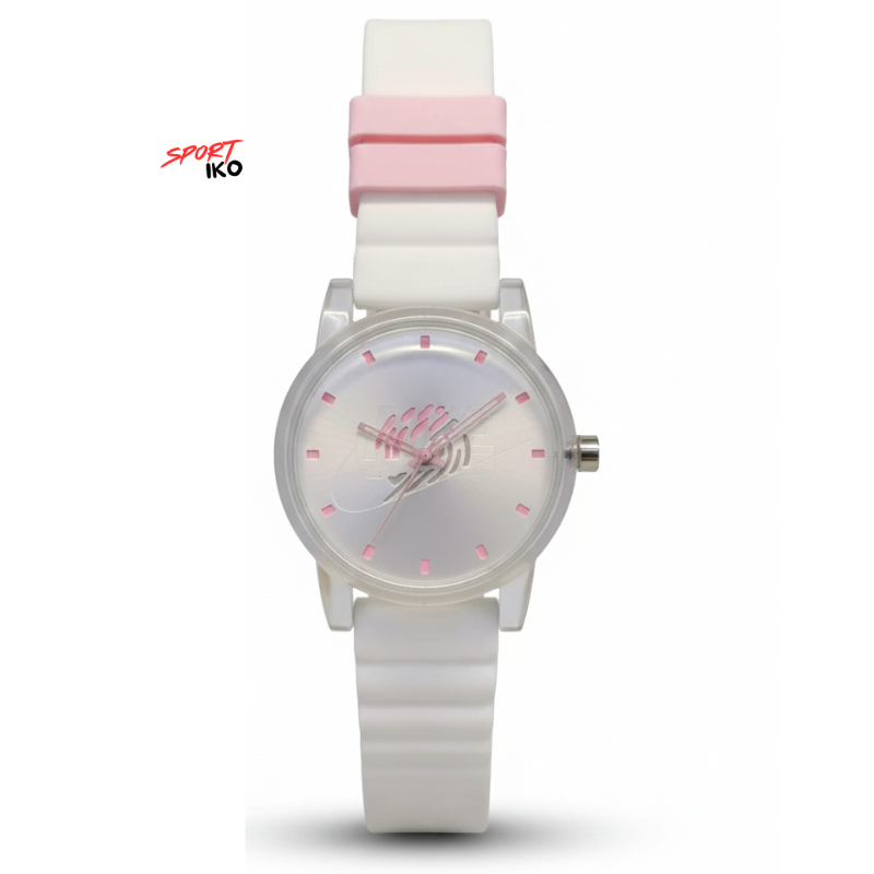 NIKE Arctic White with Soft Pastel Pink accents.